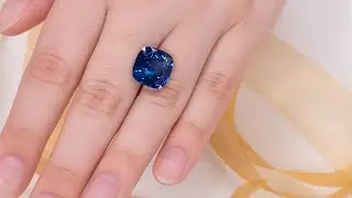 10 Carat Cushion Cut Ceylon Sapphire | The Village Goldsmith