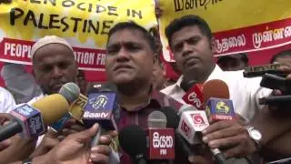 JVP Protest opposite US Embassy on 08.08.2014 (Stop! Genocide in Palestine)
