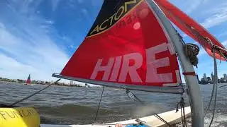 Sailing in front of the City - Funcats Watersports