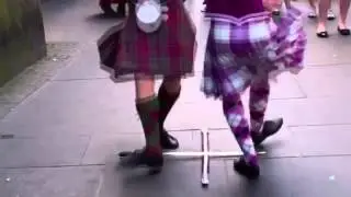 Scottish Sword Dance Royal Mile Edinburgh Scotland