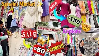 Sarojni Market 🛍️ | | latest Collection 😱 | | Arbi ke Patton ke pakode🤤 | | Indian Vlogger 🇮🇳