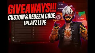 FREE FIRE LIVE CUSTOM ROOM GIVEAWAY | FF LIVE TEAM CODE GIVEAWAY FF LIVE #GuildTest #1playzLive