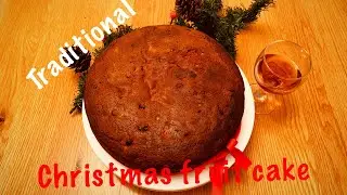 Traditional Christmas fruit cake / ക്രിസ്മസ് കേക്ക് / with fruit soaked in alcohol