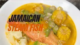 Jamaican style steamed fish | Cock Noddle  Okra Pumpkin and Corn🌽 #jamaican #fish | kayann coley