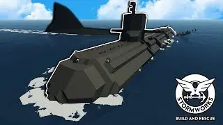 Submarine VS Megalodon Survival! - Stormworks Multiplayer Gameplay - Sinking Ship Survival