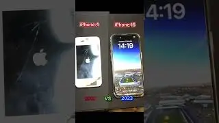 iPhone 4 VS iPhone 15 turn on time test! #smartphone #iphonerestoration #shorts