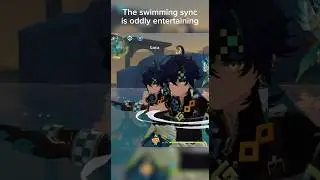 THE SYNC IS ODDLY ENTERTAINING #genshinimpact #genshin #kinich #sync #swimming #hoyoverse