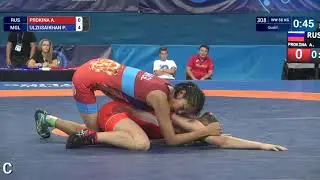 Qual. WW - 56 kg: P. ULZIISAIKHAN (MGL) df. A. PROKINA (RUS) by VFA, 6-4