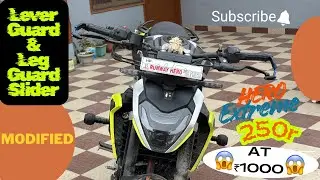 Hero Xtreme 250r || Leg Guard Slider & Lever Guard installation || At ₹1000 😱