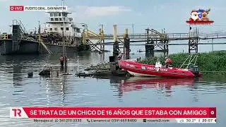 Buscan a un adolescente que desapareció tras meterse al río en Puerto San Martín