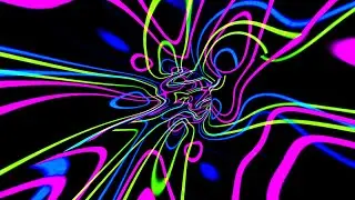 4K 4 Hours Relaxing Trippy Deep Space Neon Light Visual Abstract Background Video