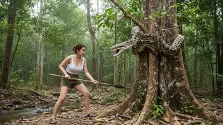 Survival in Seconds: The Moment a Giant Python Lunged From a Tree in the Jungle