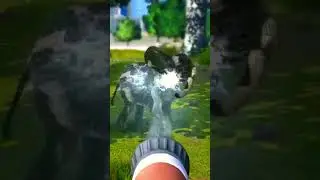 Baby African Forest elephant getting a bath in Zoo tycoon 3 #zoobuilder #game #zootycoon