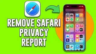 How to remove or disable Privacy report tab from safari home page iPhone