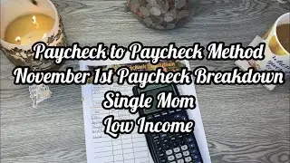 Budget By Paycheck Method/Biweekly Income/Low Income/Singe Mom/November 2021/Saving My Coin Budgets