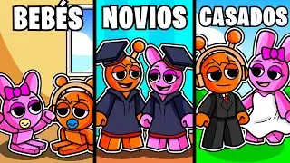 LA HISTORIA DE AMOR DE OREN Y PINKI 💖 EL CICLO DE LA VIDA DE LOS SPRUNKIS en ROBLOX
