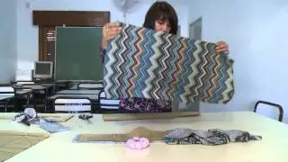 Activa Mujer 96  La Tijera - Confecciòn prenda de lanilla estampada .-