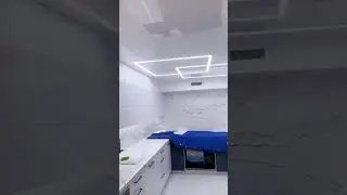 Room tour - glossy ceiling and LED lights #shorts