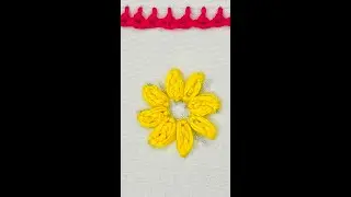 Oyster Stitch Tutorial || Hand Embroidery Borderline Designs || kaarigari || #shorts
