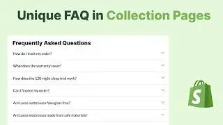How To Add Unique FAQs on Every Collection Page using Metafields