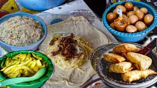 PEDAGANG INI JUAL MARTABAK USUS 3.000 TERNYATA BUATNYA PAKE PIRING ! MARTABAK USUS KEBON MBAK NANIK