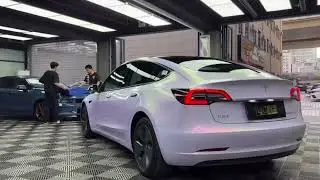 CAXVINYL Factory Direct PET Glitter Star Pink Car Wrap Install Case
