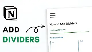 3 EASY Ways to Add Dividers in Notion: Beginners Tutorial ✨