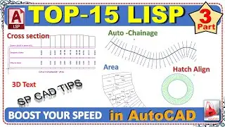 Top 15 lisp command part- 3 | lisp command | Tips & Tricks | auto Cad lisp | best lisp command
