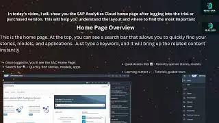 SAP Analytics Cloud SAC Home Page Overview  First Login Walkthrough
