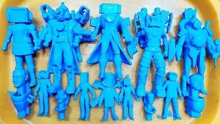 MEMBERSIHKAN MAINAN SKIBIDI TOILET, Speakerman, Cameraman, TVman, ClockMan, Drillman, Skibidi toys