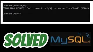 ОШИБКА 2003 (HY000): Невозможно подключиться к серверу MySQL на «localhost» (10061) решена