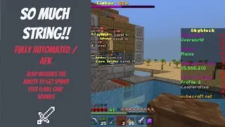 Super Efficient AFK Spider Grinder (hoppers needed) Cubecraft Skyblock (Bedrock Edition)
