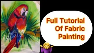 Full TUTORIAL of Fabric Painting / Cushion Cover Painting Idea 