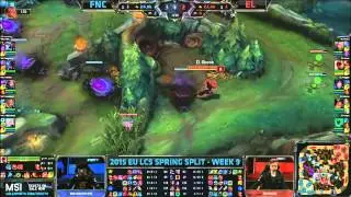FNC vs EL   LCS EU 2015 Spring W9D2   Fnatic vs Elements VOD