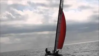 Nikola Girke/Luke Ramsay - Nacra 17. Morning Training in Barcelona Sept 2015