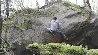Stand Alone V2 (Boulder of Solitude, Hunter Creek, Hope, BC)