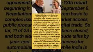 India-EU Free Trade Talks Gain Momentum Ahead of 2026 Summit#news #india #usa #shorts #shortsfeed