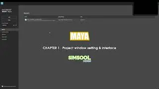 MAYA 3D Motion Graphics CHAPTER 1   Project window setting & interface