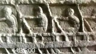 0731 Relief sculpture depicting sailors rowing on an ancient ship (Trireme?)