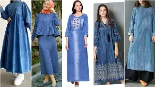 Latest denim dress designs🔥😍/wedding dresses/kids wear/party wear dresses/plain dress designs#viral 