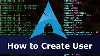 Arch Linux - How to Create User