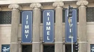 Концерты Джимми Киммела приостановлены на Hollywood Blvd, Лос-Анджелес, Калифорния, США, 18 сентя...
