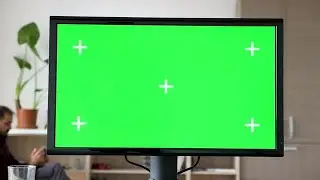 PC Monitor With Green Screen Stock Video