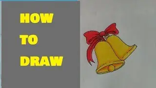 How to draw Christmas bells