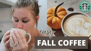 HOW TO MAKE STARBUCKS FALL DRINKS AT HOME // EASY COFFEE RECIPIES - WHITE CHOCOLATE MOCHA & PSL