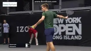 Peter Gojowczyk vs Adrian Mannarino 2018 New York R2 Highlights
