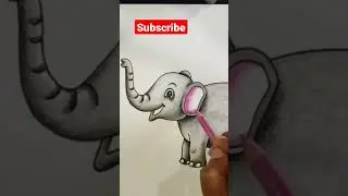 Elephant Drawing Colour #youtubeshorts #shorts #elephant #art