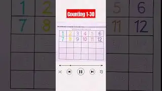 Counting Numbers| 123|  Count from 1 to 30| Numbers song| Preschool Worksheets #123 #numbers #1to30