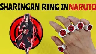 How to make Sharingan rings | Paper ring | How to make naruto Akatsuki rings | Naruto | Anime crafts