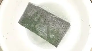 Soapy dry floral foam grid slices crush